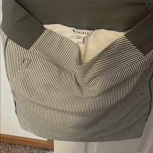 Athleta grey and White Striped Skirt